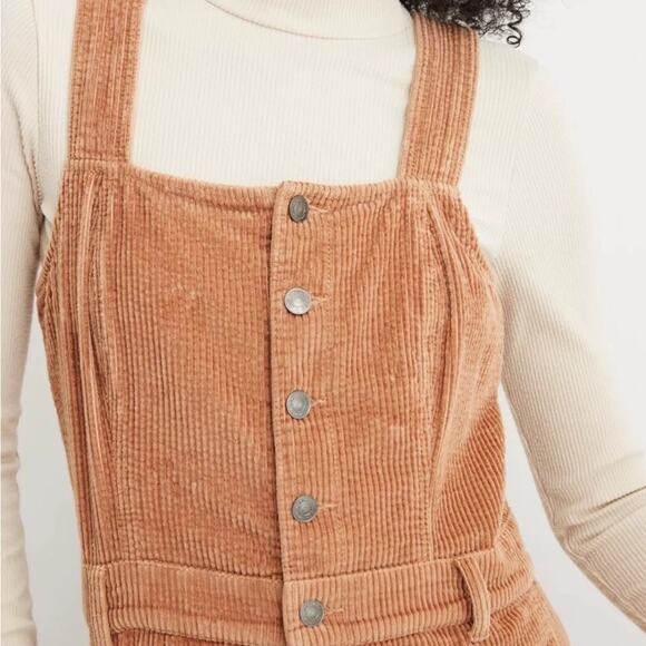 NWT Aerie Women's Corduroy Kick Flare Overalls Size S - Picture 2 of 8